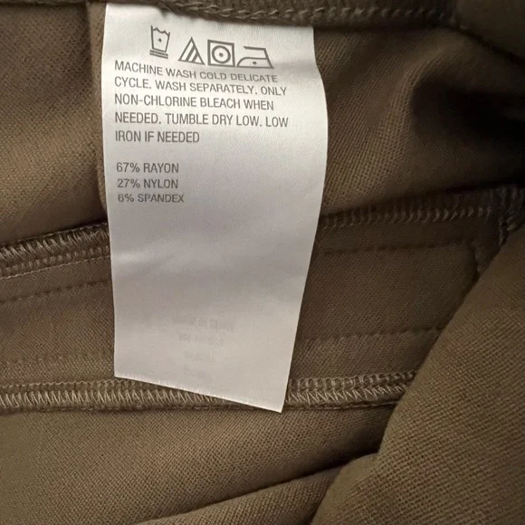 G by Giuliana Women’s Ponte Knit Army Green Pants NWOT Size 12 - Picture 11 of 11